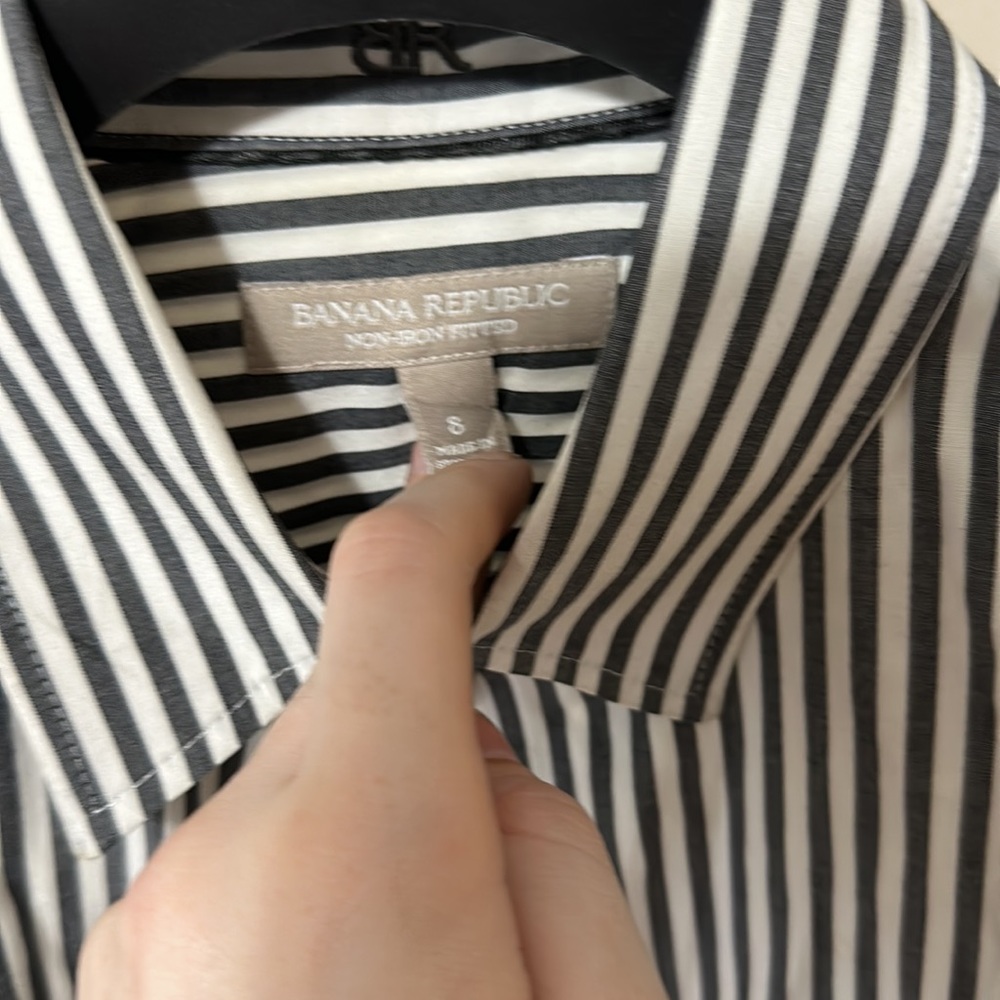 STRIPED BUTTON UP - Picture 2 of 3